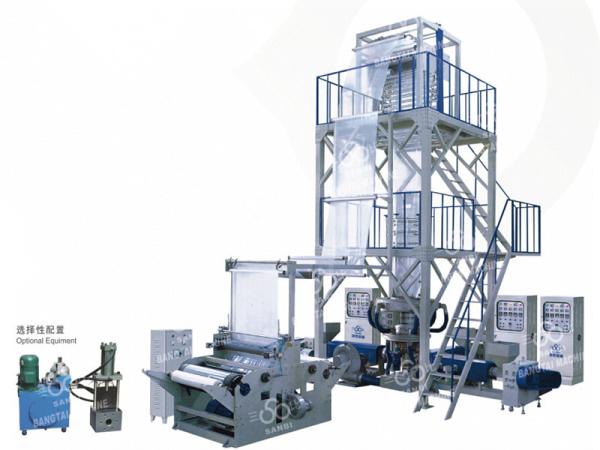 Three Layer Multilayer Blown Film Extrusion , High Speed Film Blowing Machine