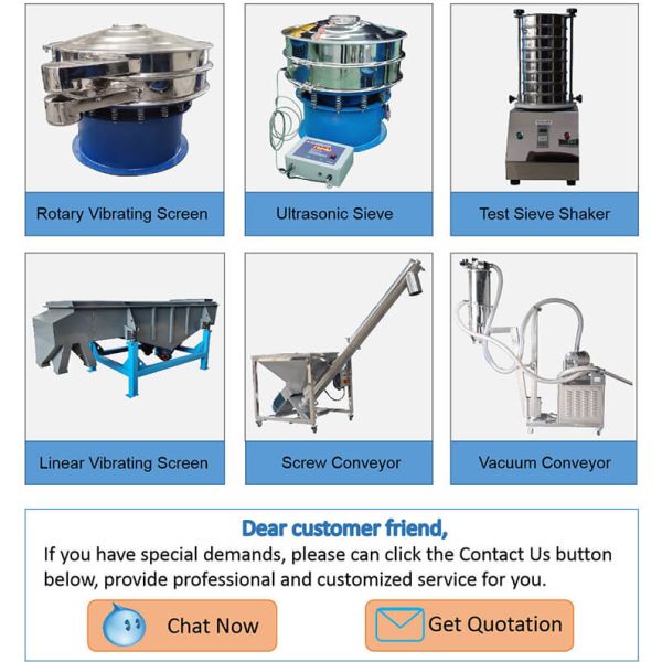 600mm-1800mm Rotary Vibrating Screen Powder Granule Vibrating Filter Sieve