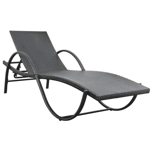 Factory Hot Sale Leisure Rattan Weaving Chaise Lounge Outdoor Furniture Pool Side Sun Lounger Chair