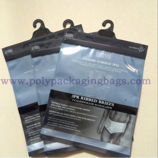 60 Mircon OPP PET Poly Hanger Bag With Plastic Hook