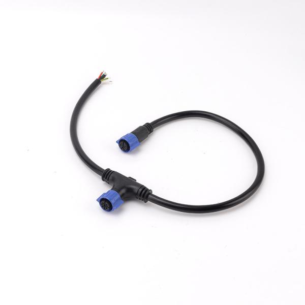 Male Female Waterproof Electrical T Connectors , 20A PA66 T Type 2 Pin Connector