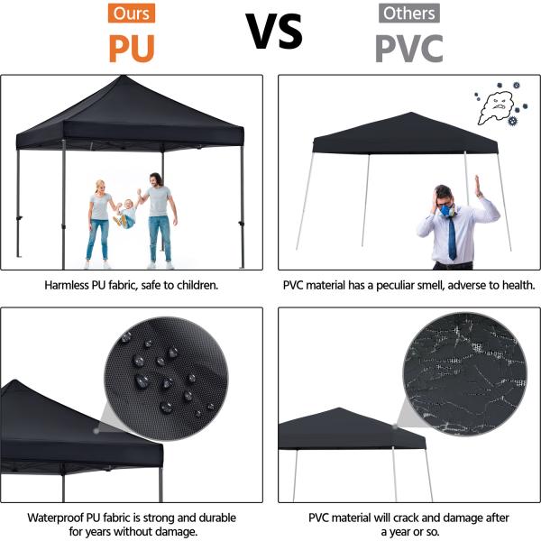 Outdoor Beach Sunshade Gazebo Tent D300 x W300 x H341cm Pop Up Canopy with Sand Bag