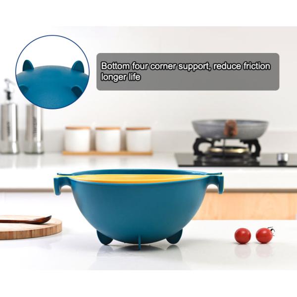Versatile Cleaning 2-in-1 Plastic Colander Strainer Bowl Sets for Fruits and Vegetables