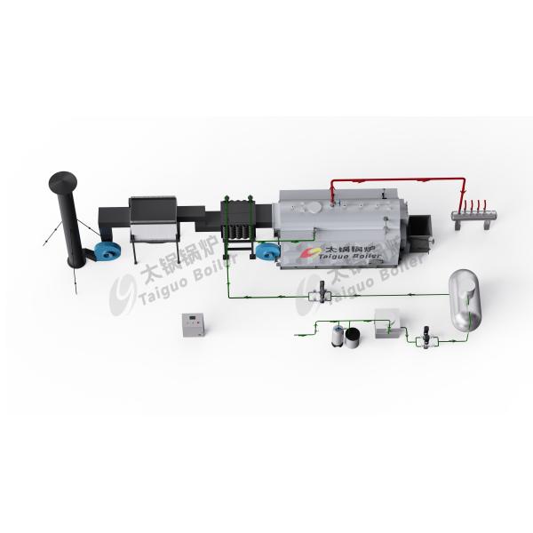 Calderas de vapor de biomasa de 1 a 20 t/h con rejilla de cadena Temperatura 194°C Uniforme de alimentación