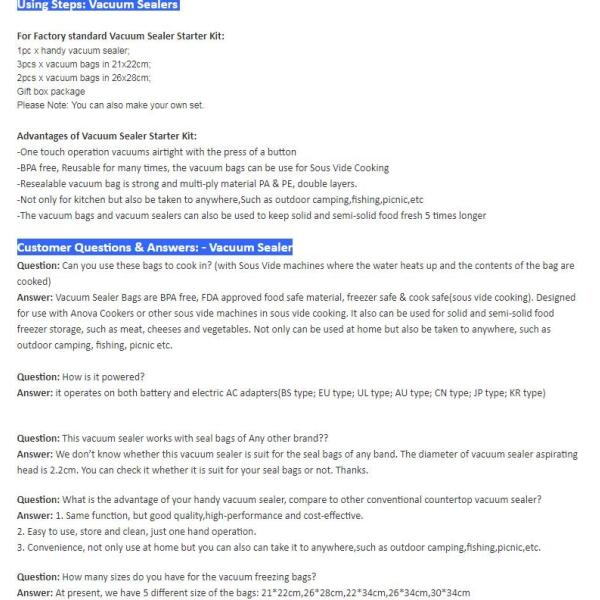 Disposable Transparent Vacuum Sealer Food Storage Plastic Packaging Roll Bag for Food Sealed, Textured Food Freshness St