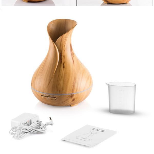 Ultrasonic Wood Grain 400ml Aroma Essential Oil Diffuser