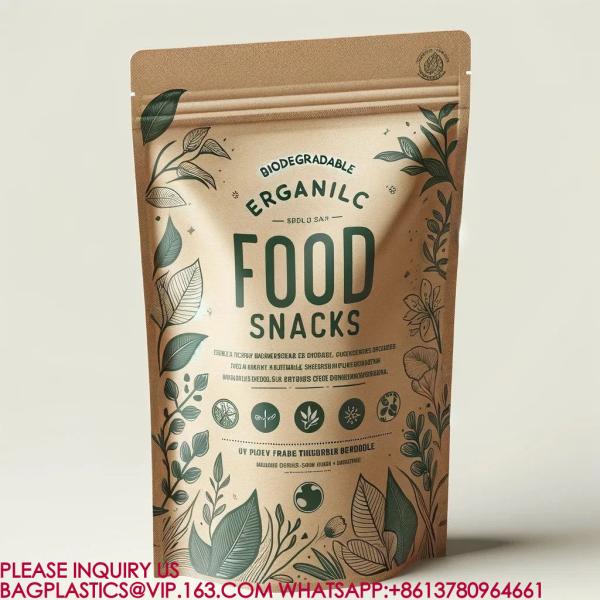 Pouch Pla Packaging Food Biscuits Snacks Mylar Packaging Bag Sealed Aluminum Foil Bag
