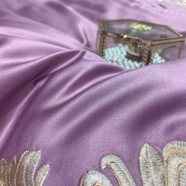 125gsm Washed Silk Embroidery 4pcs Bedding Sets King Size European Style Collections