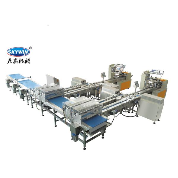 Máquina de embalagem de aço inoxidável completa 100~200bags/Min do malote do biscoito do PLC de Siemens