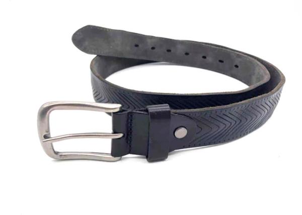 Soft Brown Black Top 38mm Full Grain Leather Belt For Men