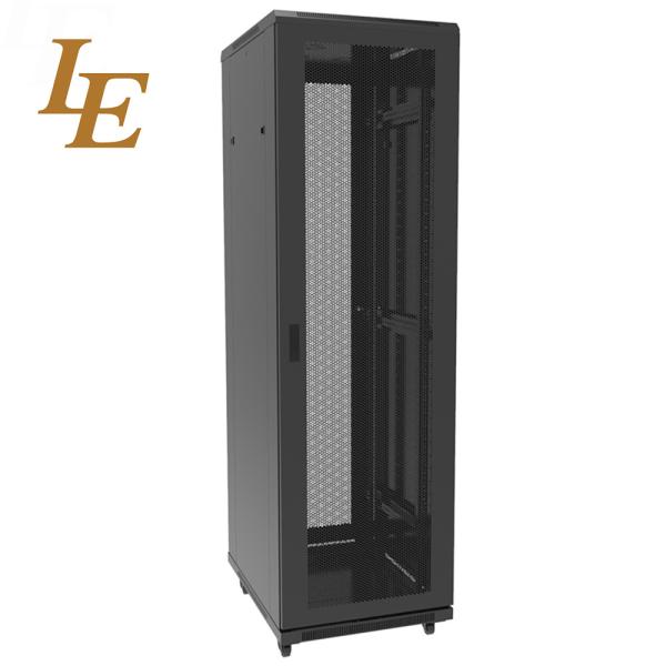 19-inch Factory Price RAL9004 Black RAL7035 Grey 18U 22U 27U 32U 37U 42U 45U 47U 600mm Width 600mm 800mm 1000mm Depth Floor Standing Server Racks Mesh Front Door Vented Back Door High Ventilation