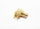Gold Plated RF Coaxial Connectors , Male Plug SMB RF Connector PCB Mount Board