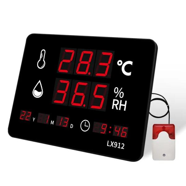 Led Thermometer Digital Thermo Hygrometer Clock and Hygrometer Wall Clock  Digital Measuring Digital Hygrometer Thermometer Supp