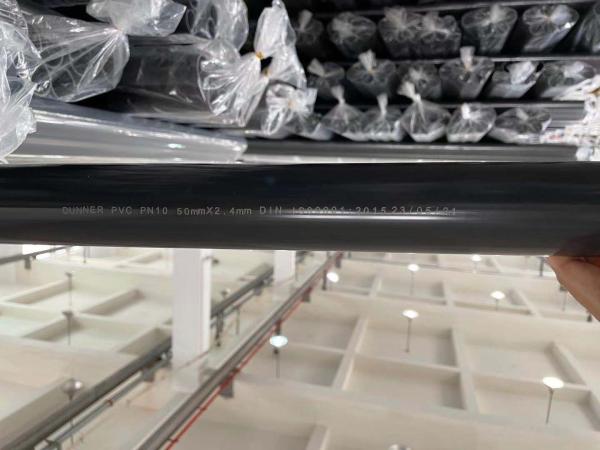 Round Angle Grey PVC Pipe For Water Supply DIN Standard Pn10 Pn16