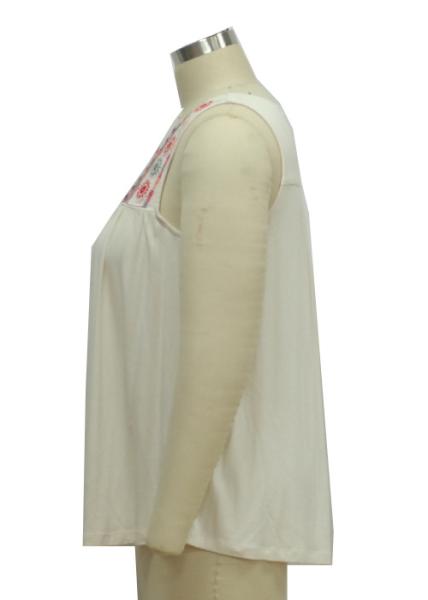 National Flavors Embroider Ladies Tank Tops Loose Fitting Camisole Tops Soft