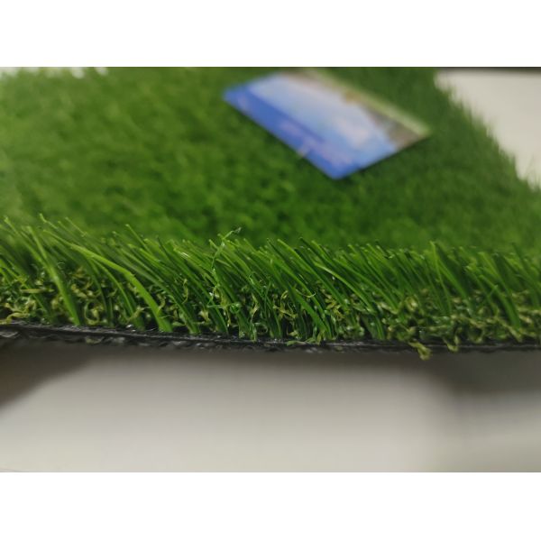 25mm Non-Infill Green Artificial Grass PP+PP Backing PE Material Little Sand Needed Drainage Holes Football Courts Stadiums No Need Rubber