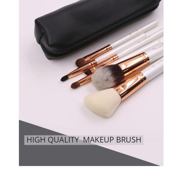 Environmental Protection 6pcs Real Hair Makeup Brush Set Plastic Handle