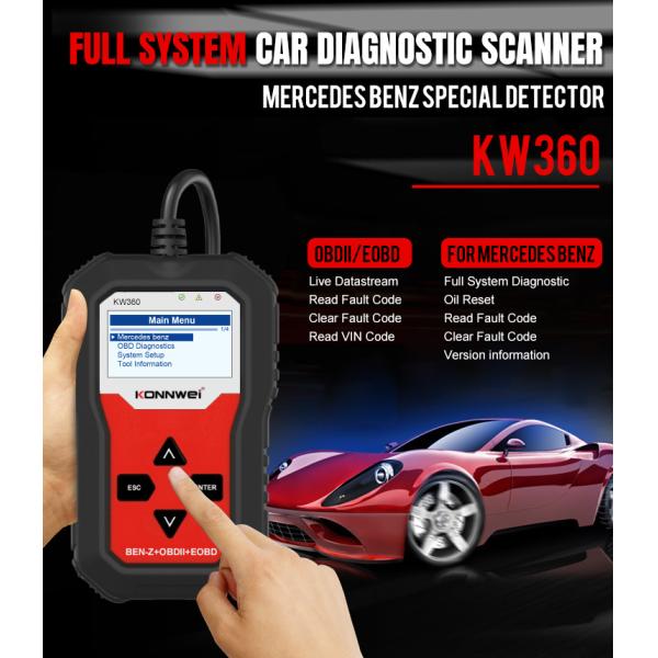 KW360 Cars Scanner For Mercedes Benz Better than Xentry VCI