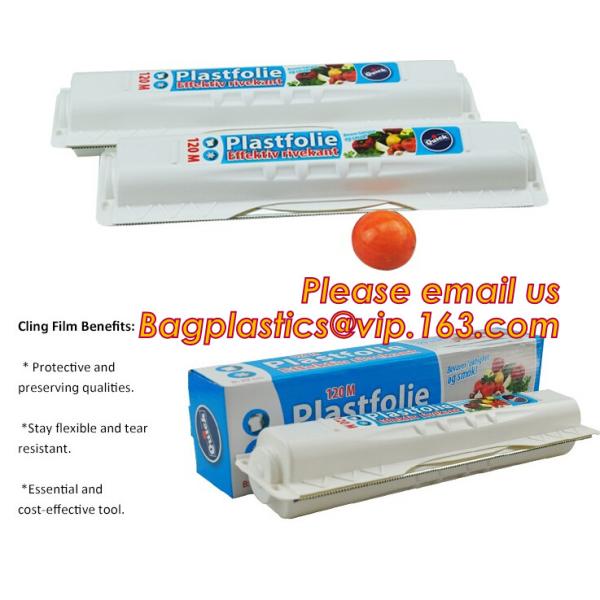 Keep Fresh PE food wrap plastic Cling film wrap jumbo roll, LLDPE power stretch wrap film food wrap stretch film, bageas