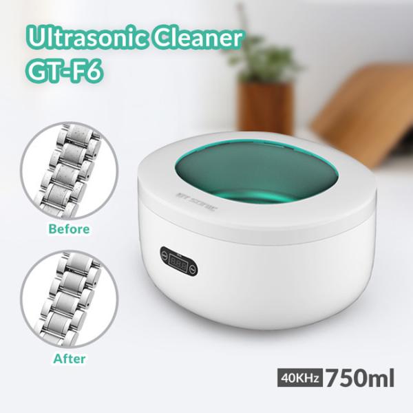 Емкость уборщика 750ml ювелирных изделий пользы дома GT-F6 ультразвуковая для очищать голов шевера
