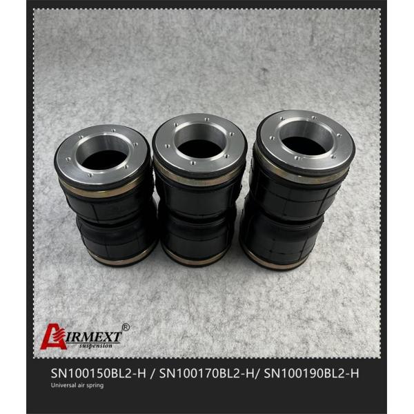 Amortiguador de choque enrollado doble del saco hinchable del muelle suspendedor del aire del negro de SN100150BL2-H
