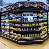 Armário mais frio aberto 719L da mostra da cortina de ar das vitrinas do supermercado do fruto