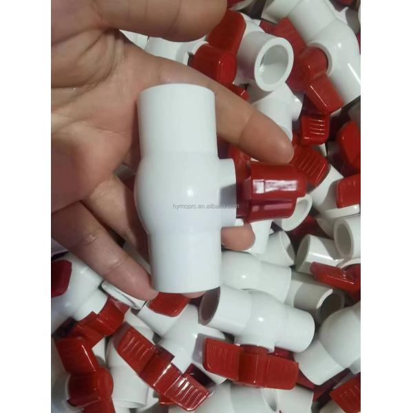 Processing Service Moulding White Grey 1.5 Inch PVC Ball Valve with Butterfly Handle