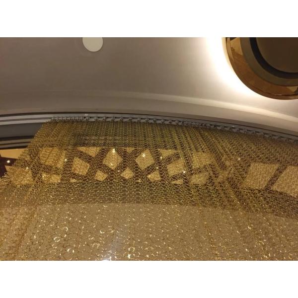 Beautiful Gold Ring Decorative Wire Mesh 1.0mm Diameter