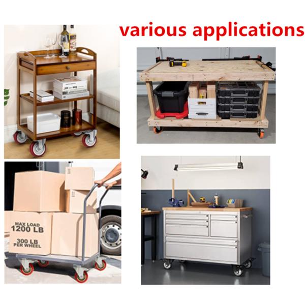 4 Inch Swivel Top Plate PU Castors