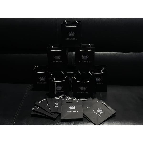 Customized Black Jewelry Paper bags