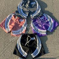 Logo personnalisé Coureurs de haute qualité Polyester léger Cargo Spandex Gym Sports Windbreak Shorts 100% Nylon Shorts rayés