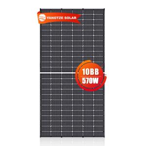 570W Mono-Facial Solar Panel OEM Service Withstand 2400 Pa Wind Load