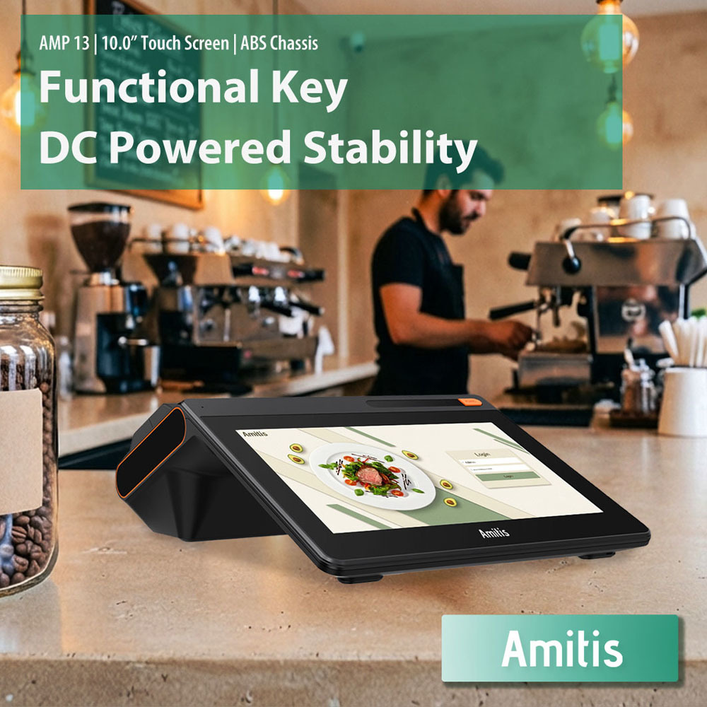 Premium 10" Touchscreen Android POS Terminal with Octa-core Processor for Coffee