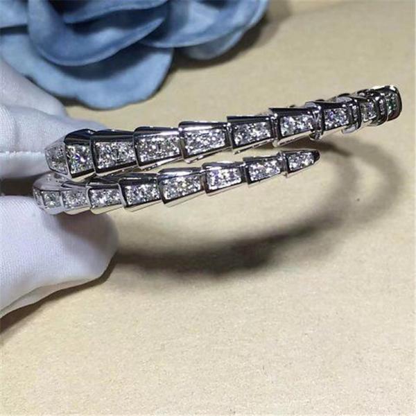 Real low price and high quality jewels diamond snake Bracelet 18k gold white gold yellow gold rose gold diamond Bracelet