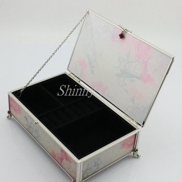 Shinny Gifts Glass Jewelry Box/ Large Mirror Jewelry Box/Wholesale Jewelry Box