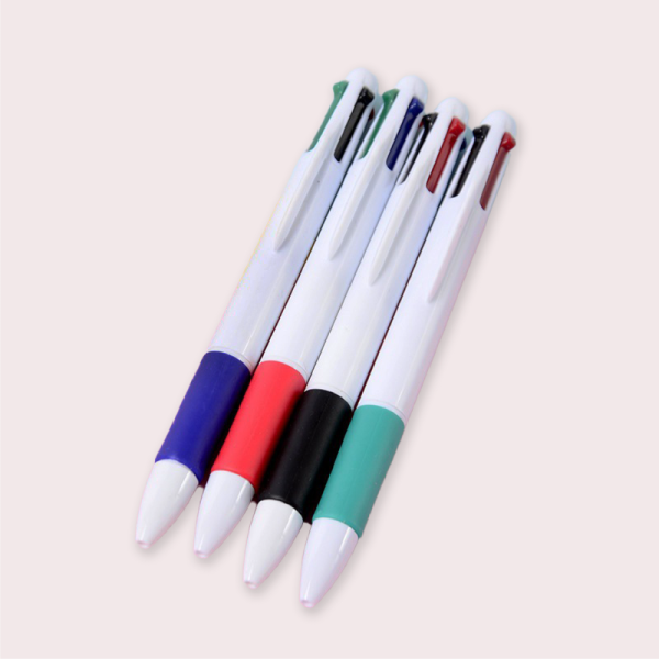 Wholesale OEM Creative Stationary 4 in 1 Multicolor Pen Plastic Durable Ballpoint Pen