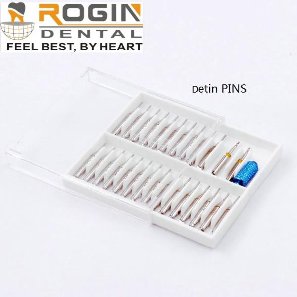 25pcs TriStar Retention Dentin Pins and Drills for Root Canal Filling