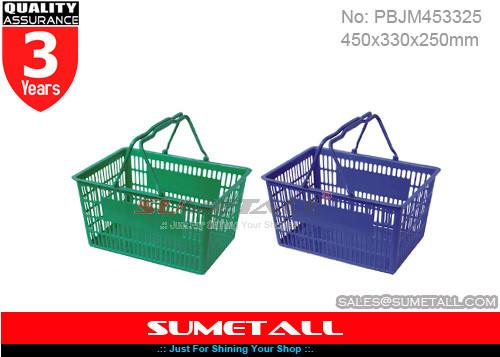 Personal Hand Held Plastic Shopping Baskets 26L / Small Shopping Hand Baskets
