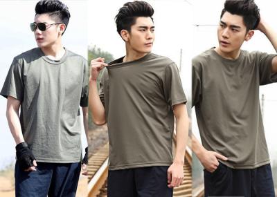 Cool Quick Drying Army Military Uniforms With Micro Bullet Round Neck Collar