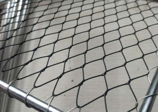 Knotted Black Oxidized Balustrade Cable Mesh 40*40 X Tend Mesh