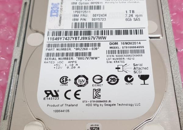 IBM Hard Disk  AC70 00Y5809 1T SAS 7.2K 2.5 V5000  1 year warranty