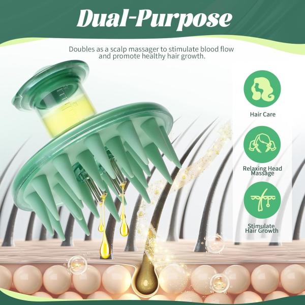 Applicateur d' huile de silicone sans BPA avec pinceau de massage