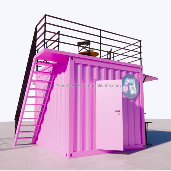 Galvanized Steel Square Tubes Used for Shop 10ft Pop up Mobile Prefabricated Container Restaurant Street Food Kiosk