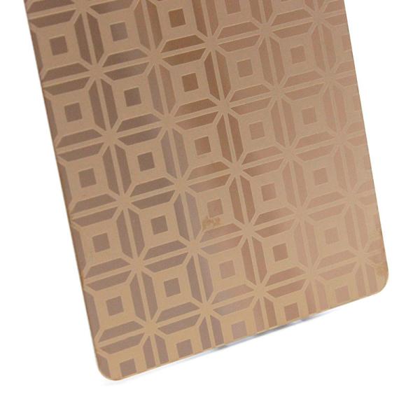 Финиш зеркала плиты нержавеющей стали SS304 поднял вытравленный золотом лист лифта