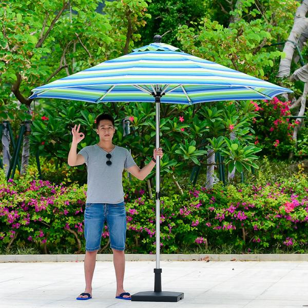 QZS-02 Seven Square Aluminum Umbrella Patio Umbrella Cast Table Umbrella Garden Parasol