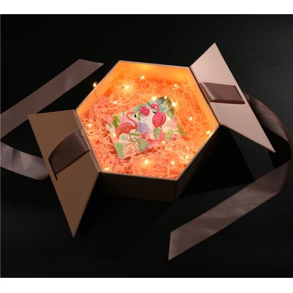 Customized Cardboard Craft Hexagon Gift Box For Cosmetic Perfume Packing