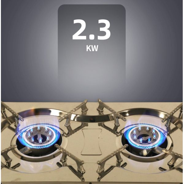 Outdoor Camping High Quality 2-in-1 Double Burner Gas Stove Kit Portable Lightweight Safety Propane Butane Gas Stove