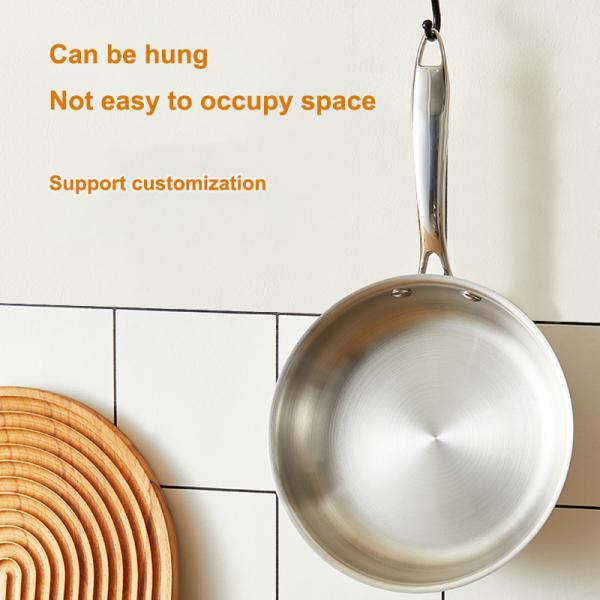 304 Stovetop de acero inoxidable que fríe a Pan Nonstick Sustainable