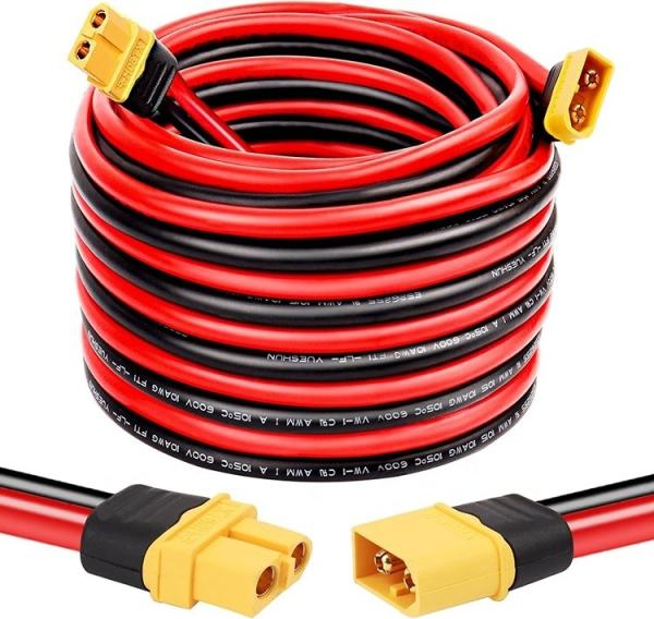 10AWG 12AWG Male to Female XT60 XT60H Connector Extension Adapter Cable for RC Battery Power Station Solar Panel