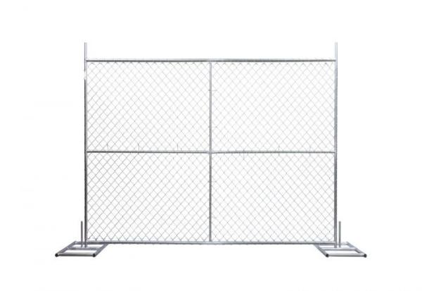 8'x12' temporary chain link fence panels diameter wire 11.5ga chain link mesh 2 x 2 tube 35mm wall thick 1.60mm